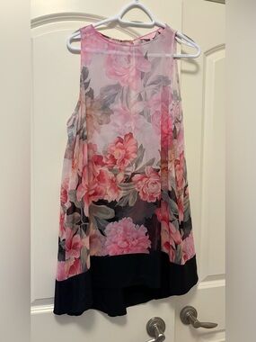 Ted Baker Pink Floral Sheer coverup